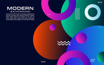 colorful abstract background with random circle vector image