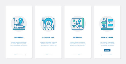 gps navigation line service technology ux ui vector image