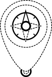 pointer location with compass vector image