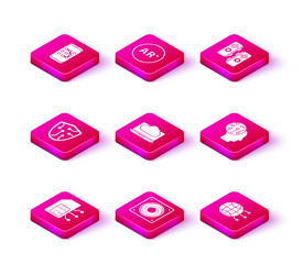 set sim card computer cooler cyber security vector image