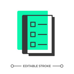 to do list offset shadow line icon vector image