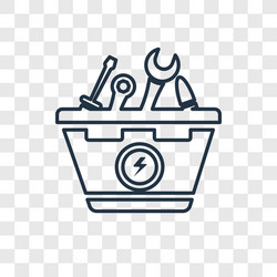 toolbox concept linear icon isolated vector image