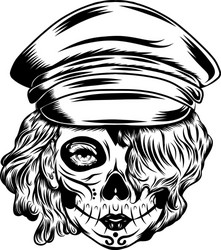 a day dead girl with scare face art Vector Image