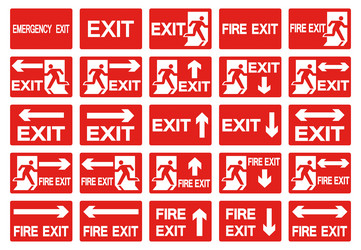 emergency exit symbol isolate on white background vector