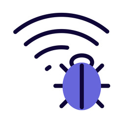 malicious software exploiting wireless connections vector image