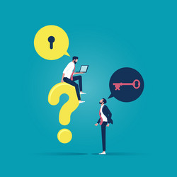 mentoring find solutions to solve problems concept vector image