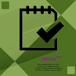 notepad paper documents flat modern web design vector image