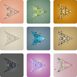 set cursors of triangles vector