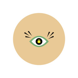stylish icon in color circle eye problems vector image