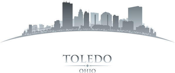 Toledo Ohio City Skyline Vector Image