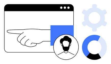 User Interface Analytics Dashboard vector image