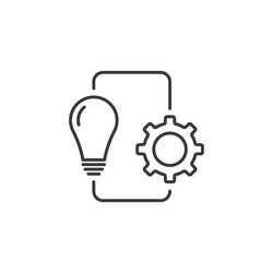 implementation icon set on white background vector image