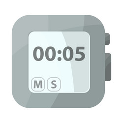 isolated object stopwatch and clock icon web vector image