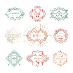 Retro Label Set Vector Image