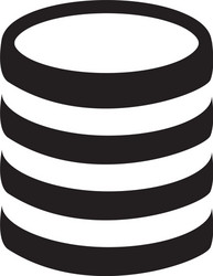 coin icon in flat style for apps ui websites vector image