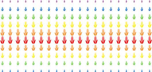 corn shape halftone spectral array vector image