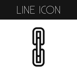 isolated attach outline link element can vector image