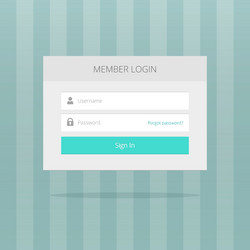 login box form ui interface element signin screen vector image