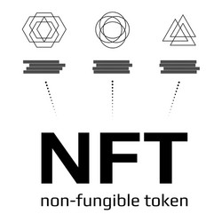 nft non fungible tokens infographics isolated vector