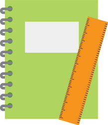 notebook school with rule vector image