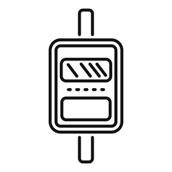 parking meter showing time remaining icon outline vector image