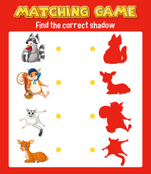 Flower shadow matching game template Royalty Free Vector