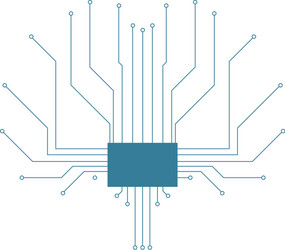 abstract network ai brain vector image