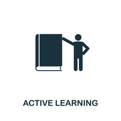 active learning icon simple element from life vector image