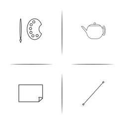 creative process and design simple linear icons vector image