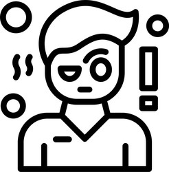curiosity linear style icon design vector image