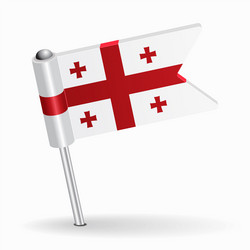 Georgian Flag Map Pointer vector image