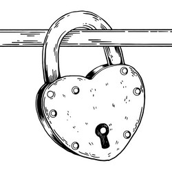 Heart shaped padlocks and keys set Royalty Free Vector Image