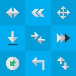 set of simple indicator icons vector image