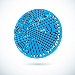 abstract technology with circular circuit board vector