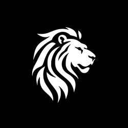 lion - minimalist and simple silhouette Vector Image