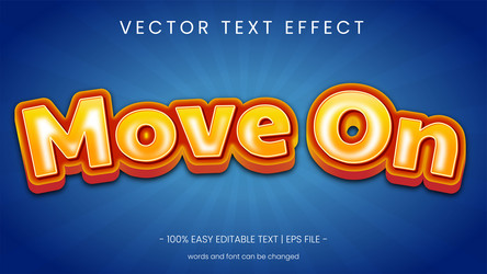 move on text effect editable vector image
