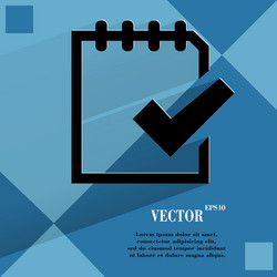 notepad paper documents flat modern web design vector image