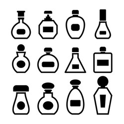 A set perfume bottles Royalty Free Vector Image