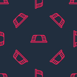 red line monkey bar icon isolated seamless pattern vector image
