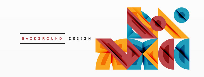 abstract geometric shapes overlap creating vector image