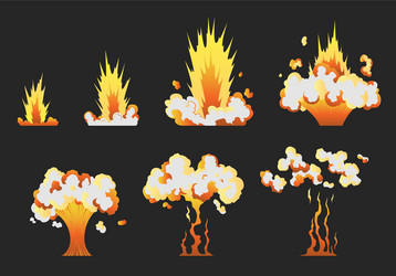 animation for game explosion effect vector image