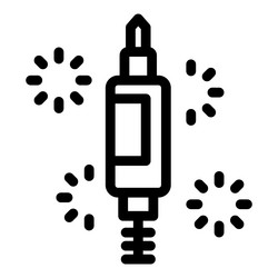firecracker rocket exploding with sparks flying vector image