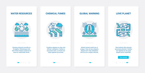 industry ecological problem line ux ui vector