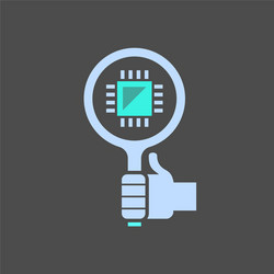 microchip testing icon vector image