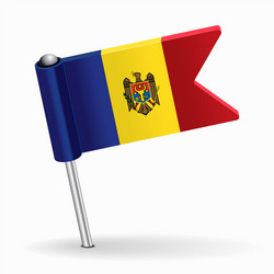 moldovan flag map pointer layout vector image