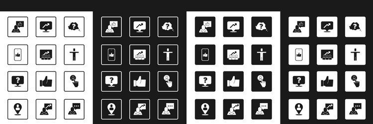 set question mark project team base hand like vector image