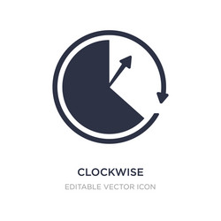clockwise icon on white background simple element vector image