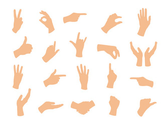 Gesturing hands hand with counting gestures vector