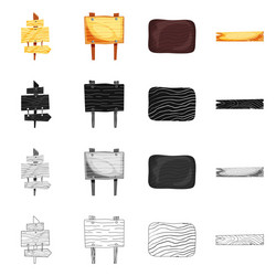 isolated object of raw and forest logo set vector image