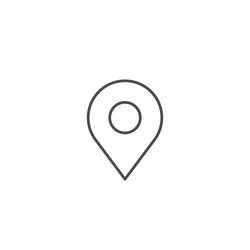 Map pointer line icon gps location outline symbol vector